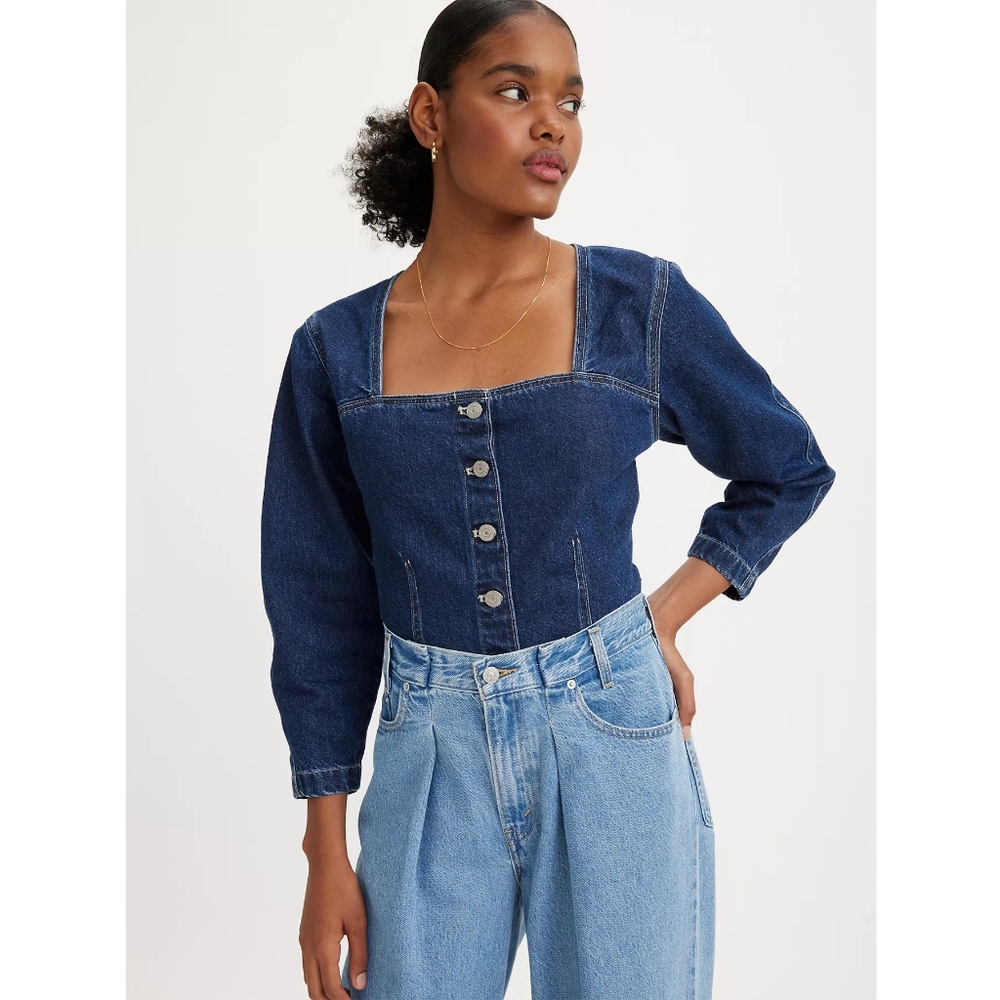 Levi's denim blouse/ top size S
